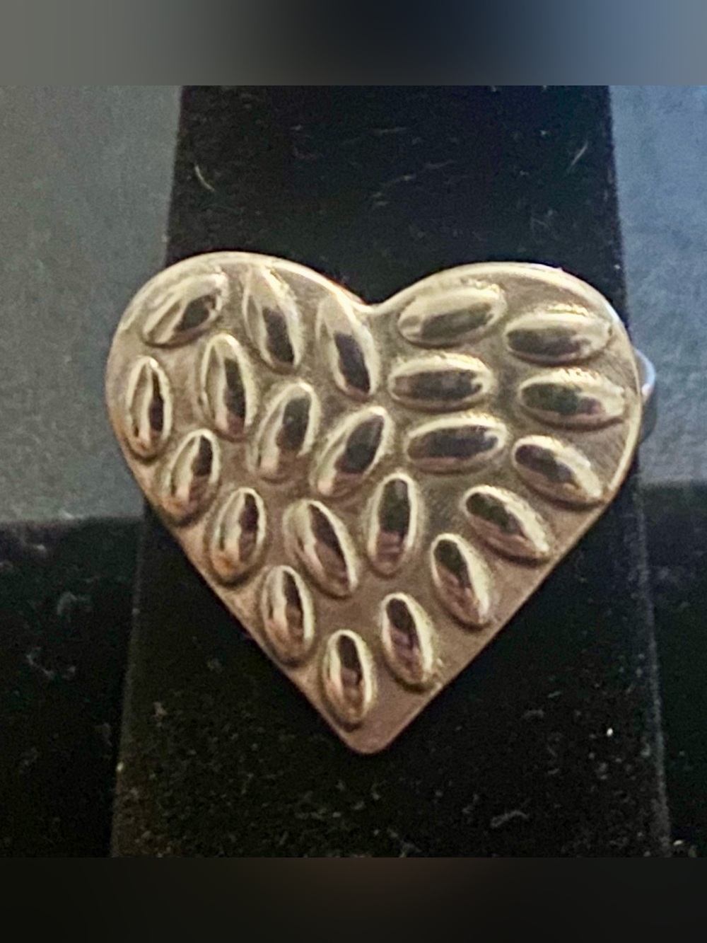 Size 5 Hypoallergenic Stainless Steel Heart  Ring NEW